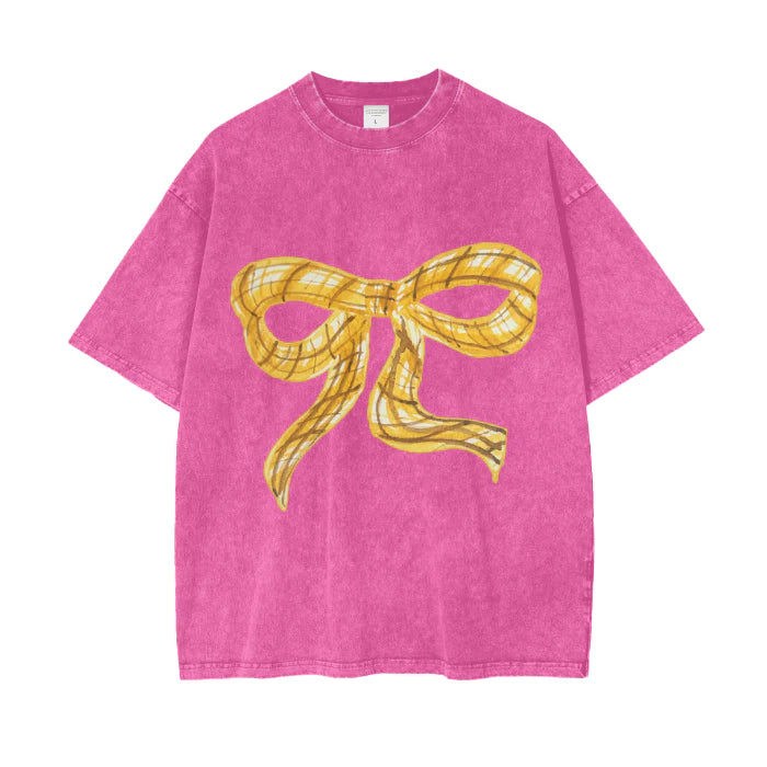 Maku the Label bow tie acid wash