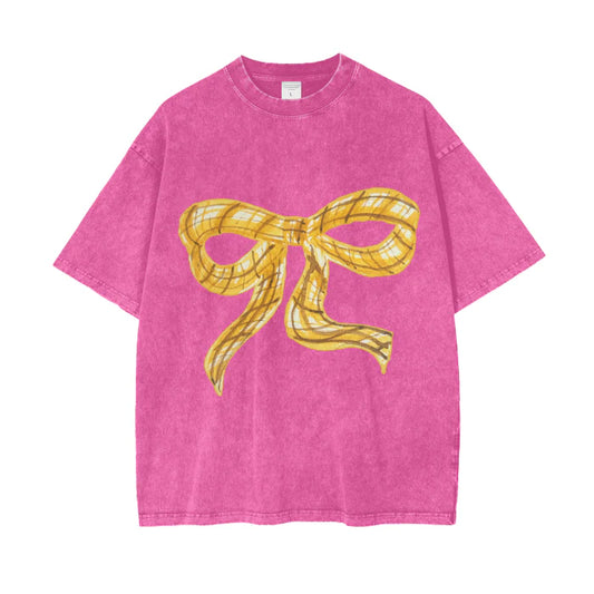 Maku the Label bow tie acid wash