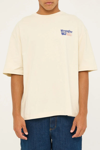 Wrangler race track boxcar tee