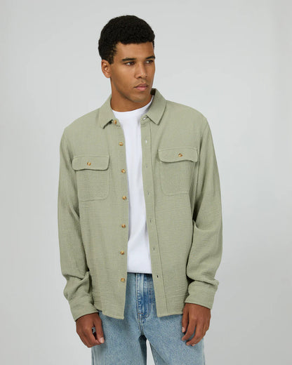 Silent Theory Aspen LS sage shirt