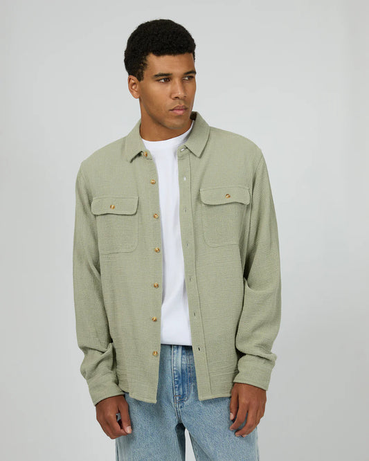 Silent Theory Aspen LS sage shirt