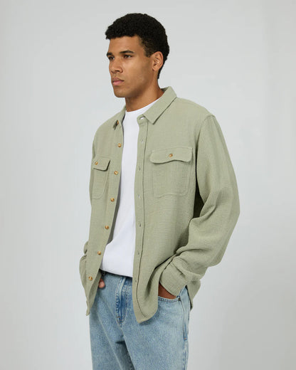 Silent Theory Aspen LS sage shirt