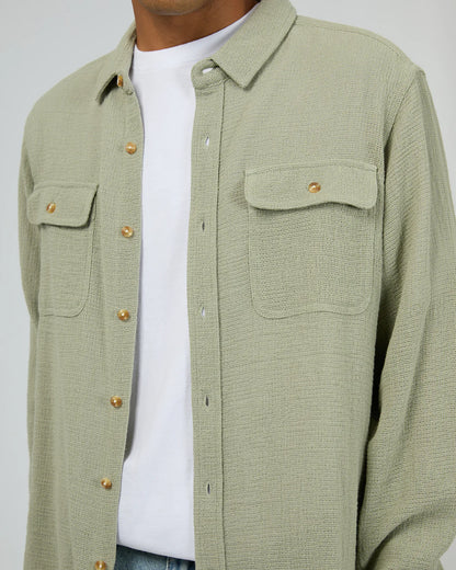 Silent Theory Aspen LS sage shirt