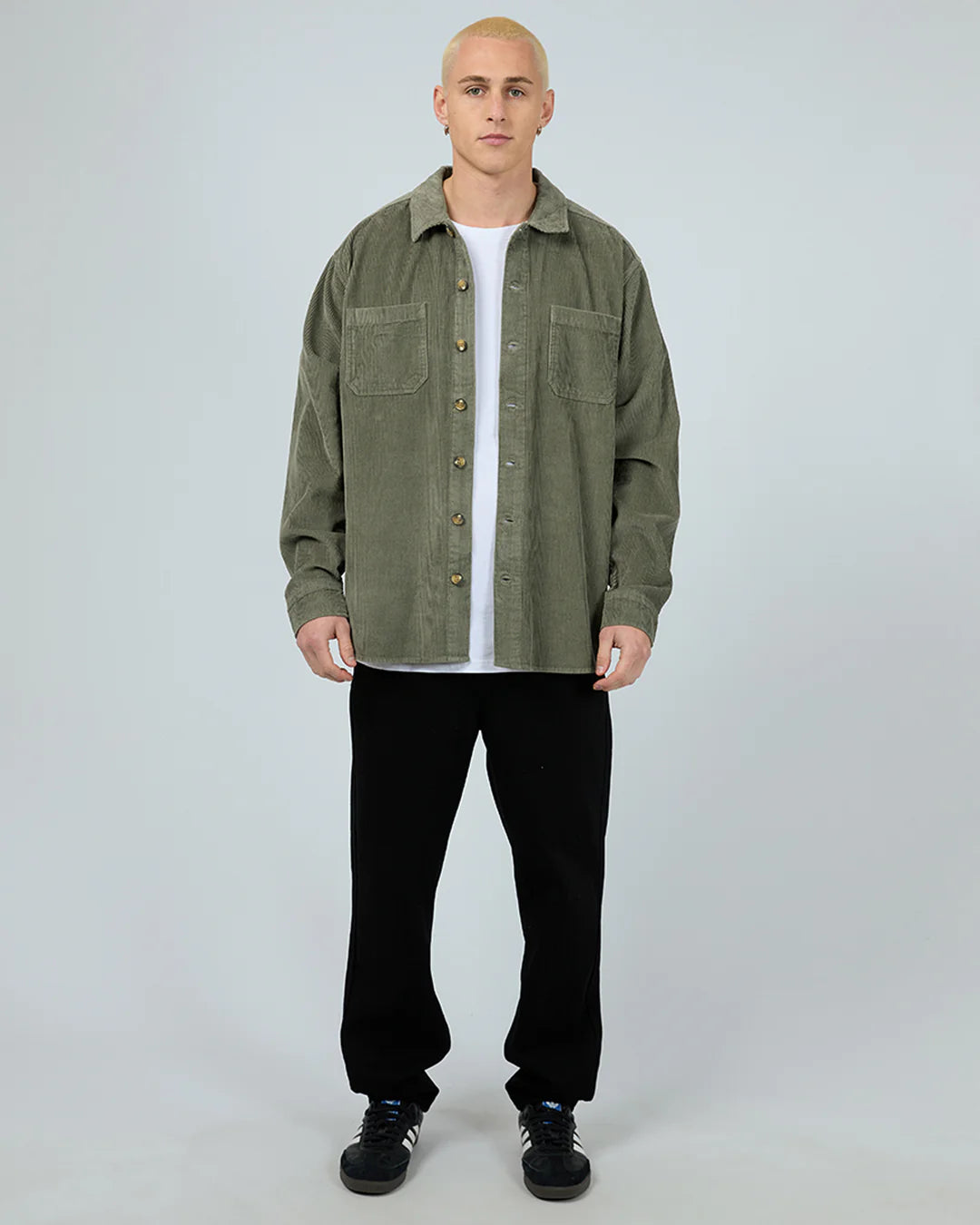 Silent Theory Cord Over Shirt khaki