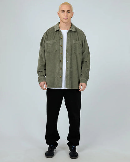 Silent Theory Cord Over Shirt khaki