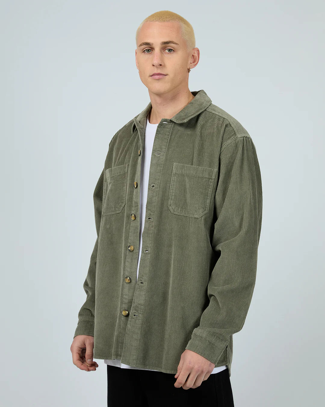 Silent Theory Cord Over Shirt khaki