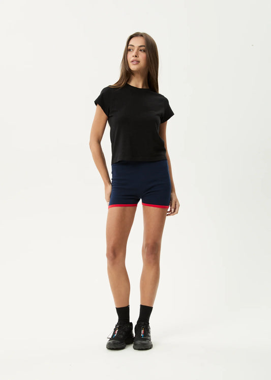 Set Fire - Knit Short - Navy / Tomato