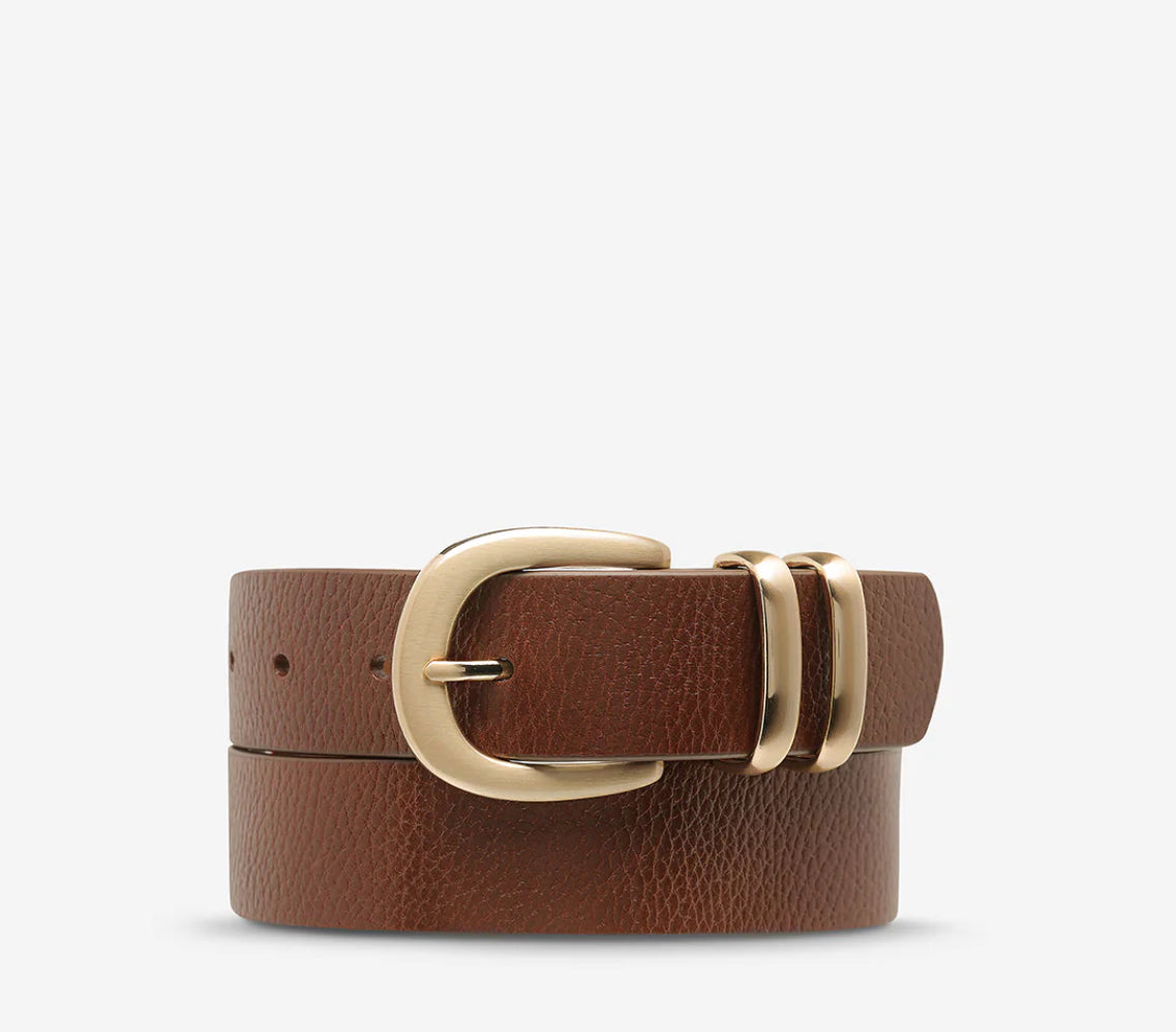 Status Anxiety Let It Be Belt Tan/Gold