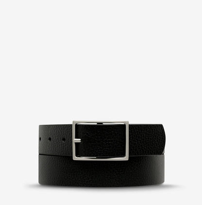 Status Anxiety Mens Belt Getting Real Black/Silver