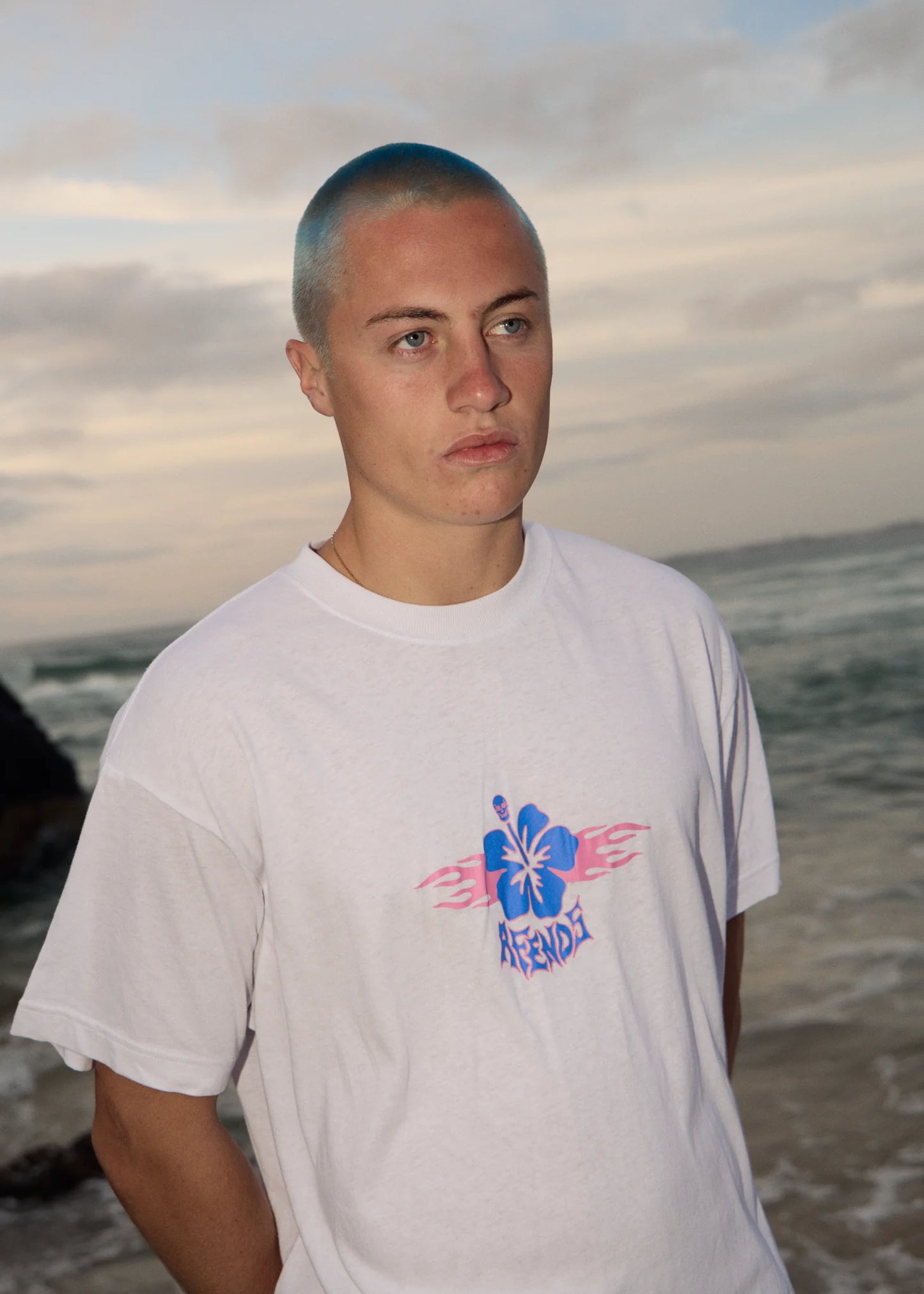 Wiped Out - Boxy Tee - White