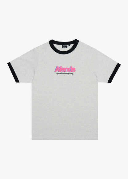 Perception - Heavyweight Oversized Ringer Tee - Grey Marle