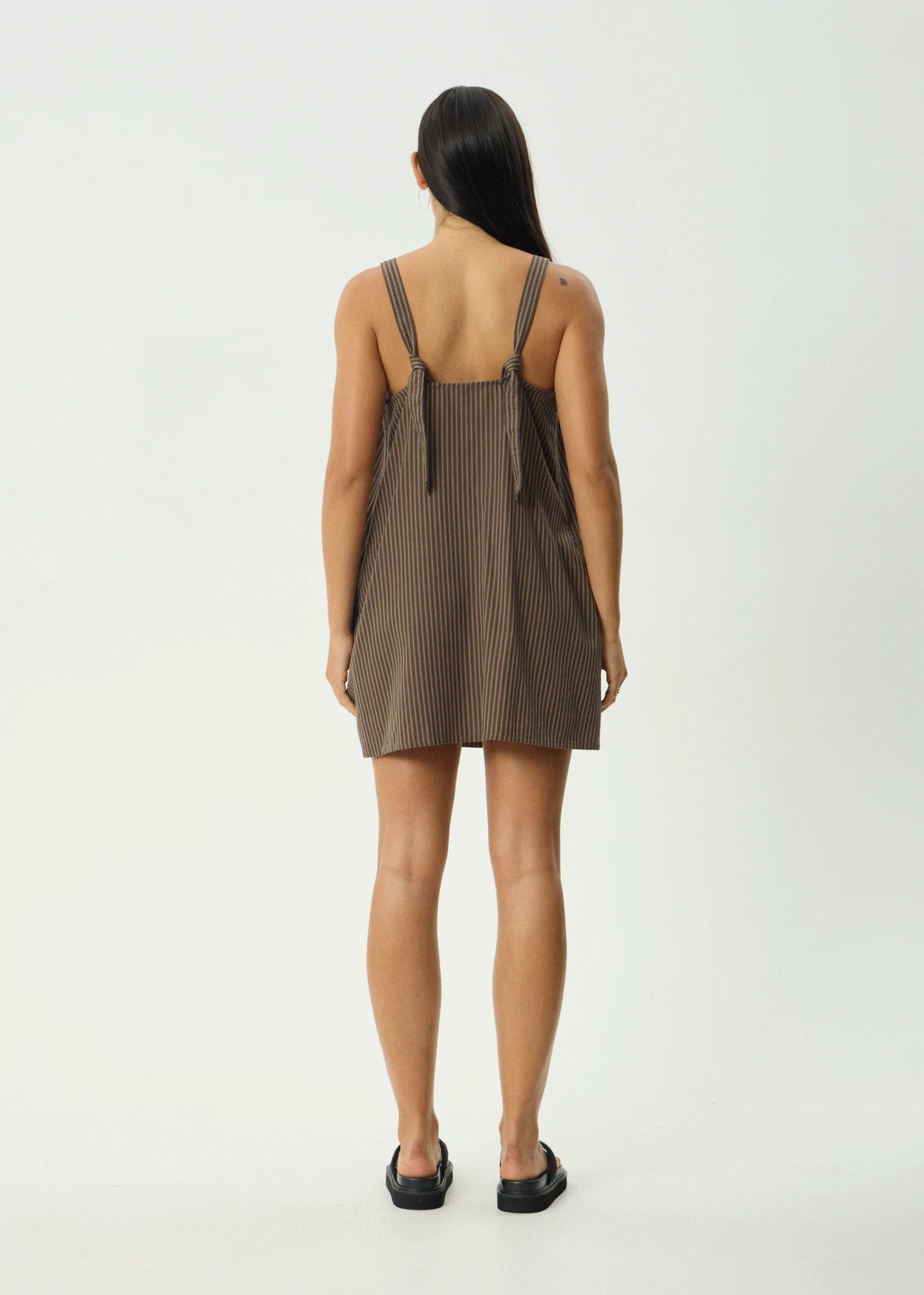 Cyrus - Mini Dress - Coffee Stripe