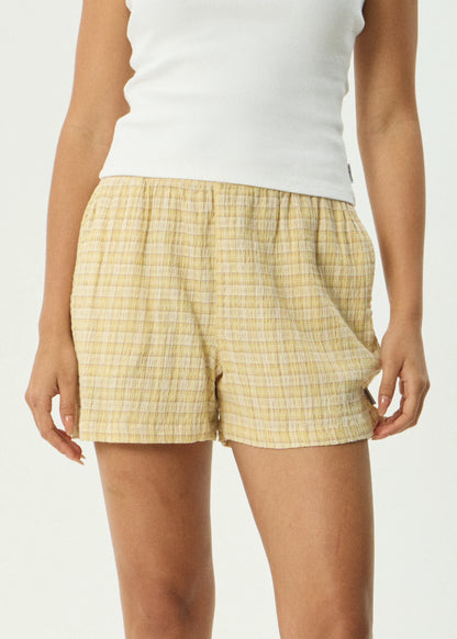Sunday - Seersucker Short - Lemon Check