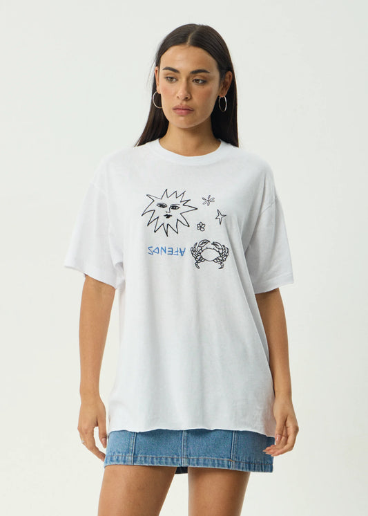 Sunbake - Oversized Tee - White