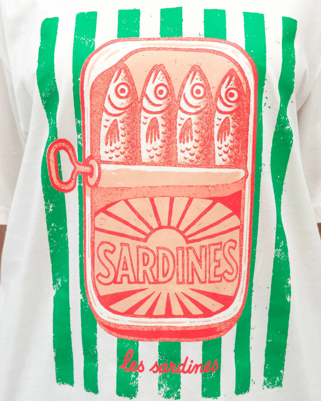 Sardines White Tee Paper Heart