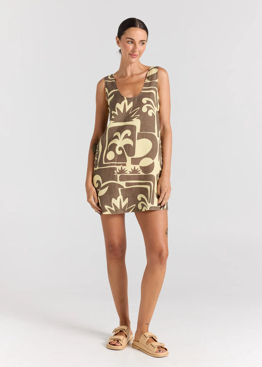 BEACHCOMBER U SHIFT DRESS banana