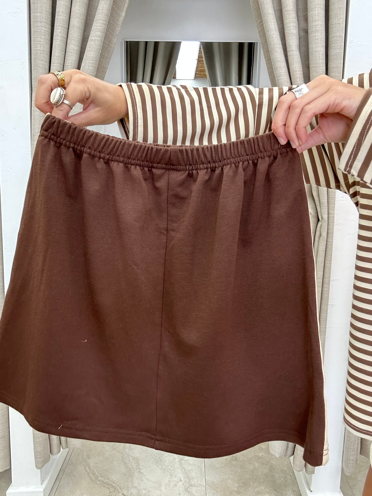 By Frankie Rodeo Short Skirt Chocolate (Set)