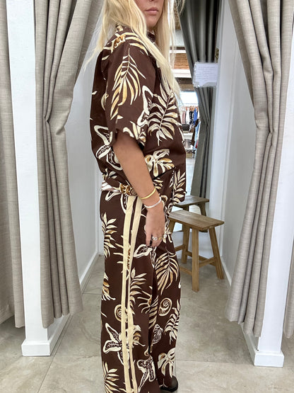 Coastal Set Choc Cotton Pants By Frankie