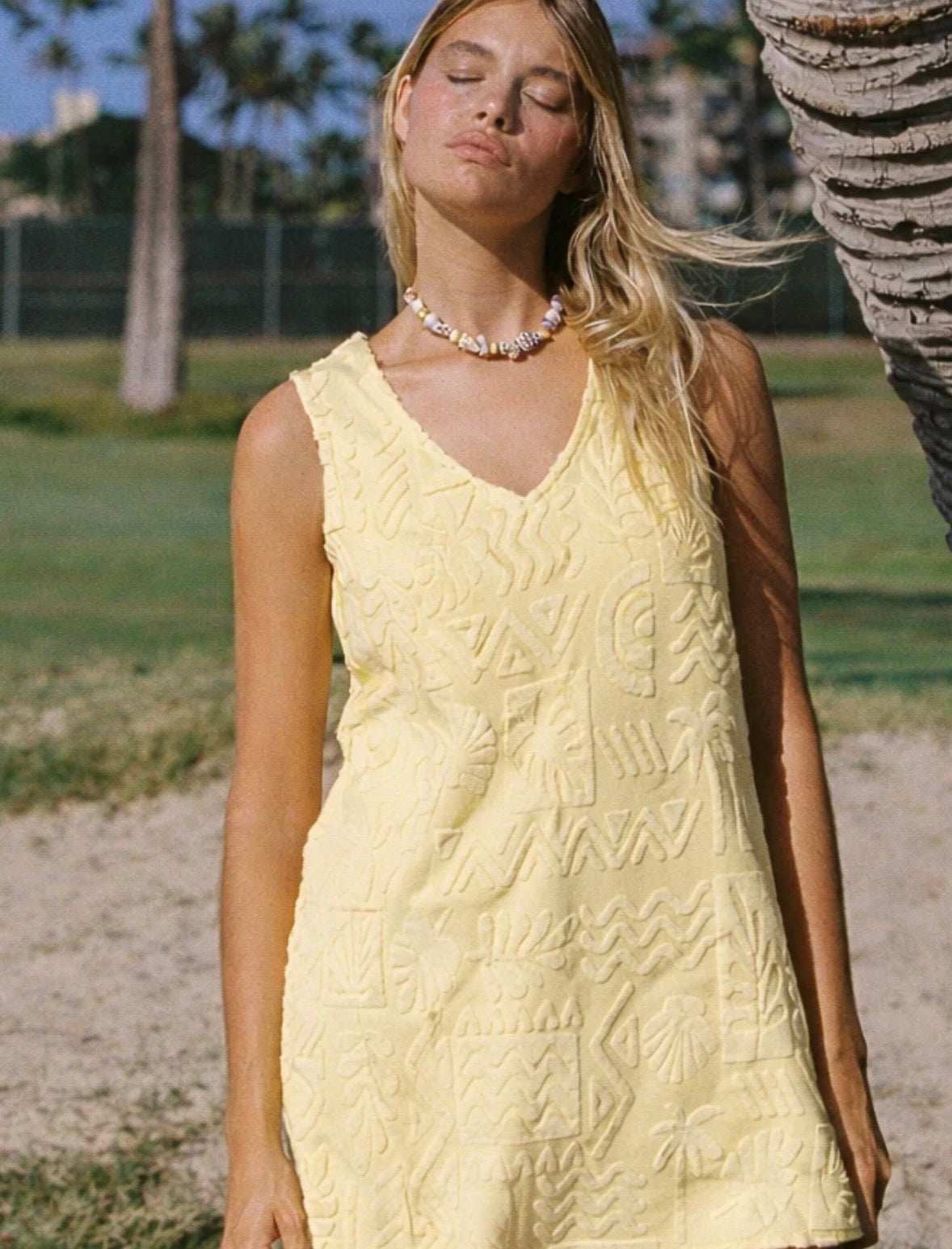 MAI TAI V TUNIC DRESS banana