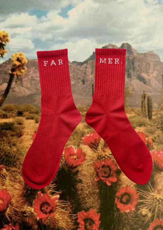 FARMER RED BOOT SOCKS