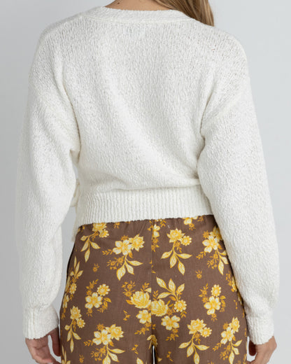 ADELE WRAP FRONT KNIT WHITE