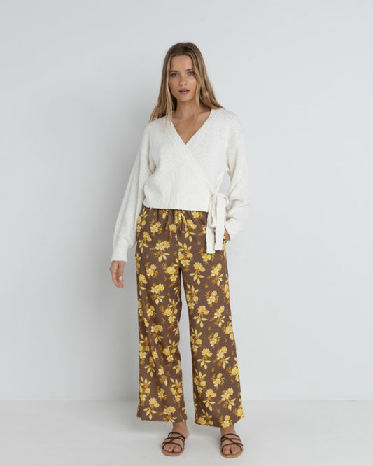 ADELE WRAP FRONT KNIT WHITE