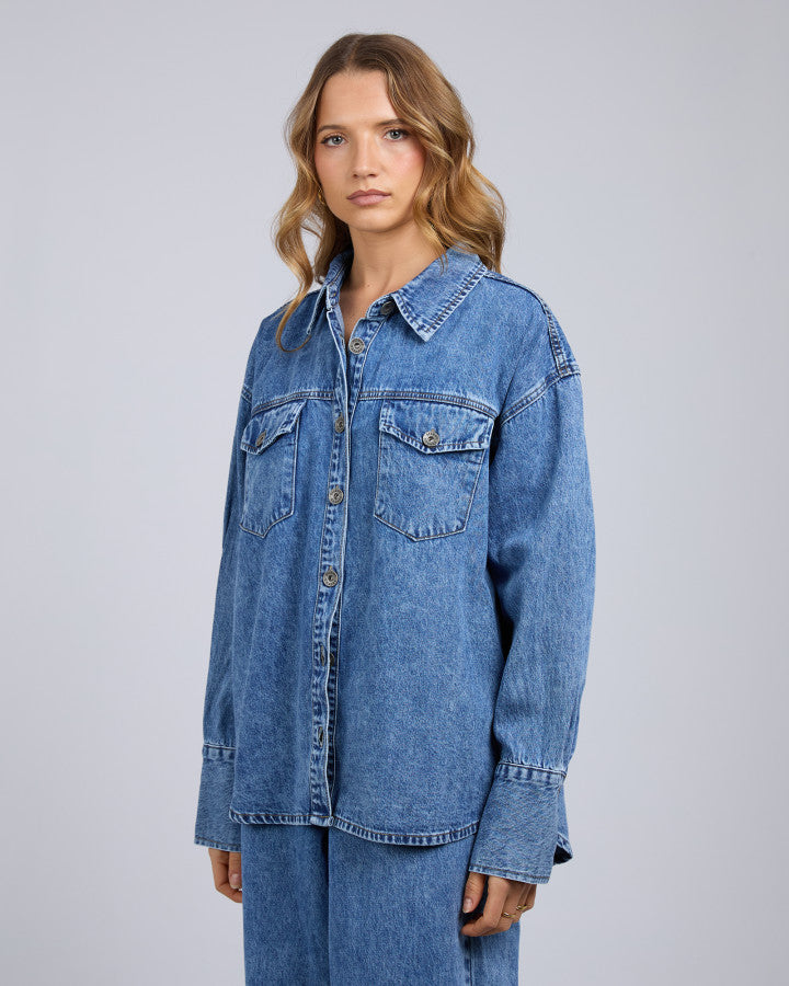 ASTER SHIRT mid blue