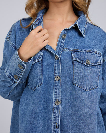 ASTER SHIRT mid blue