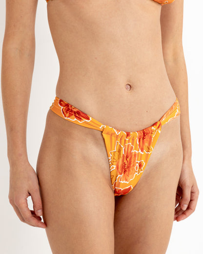 AYLA FLORAL SOFT SIDE ITSY PANT ORANGE
