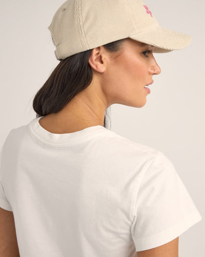 BORA BORA FLORAL CAP VINTAGE WHITE