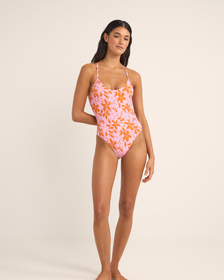 BORA BORA FLORAL CROSS BACK ONE PIECE