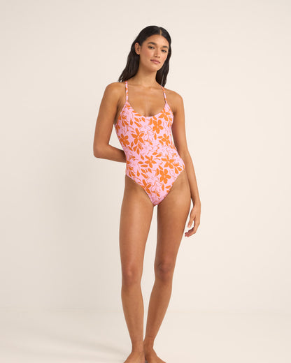 BORA BORA FLORAL CROSS BACK ONE PIECE