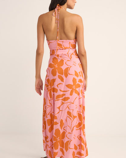 BORA BORA FLORAL CUT OUT MAXI DRESS