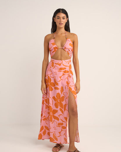 BORA BORA FLORAL CUT OUT MAXI DRESS