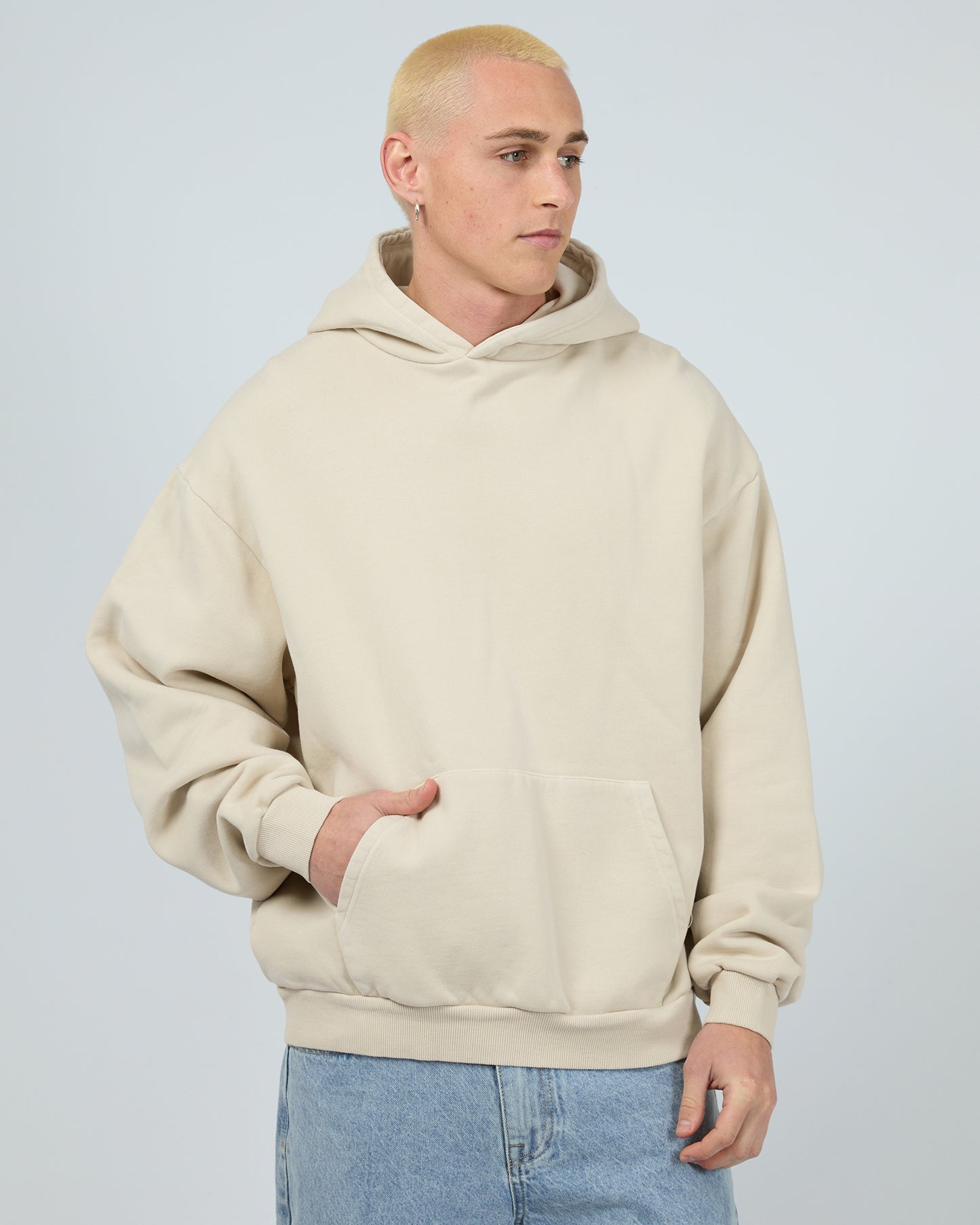 BOX HOODIE chalk