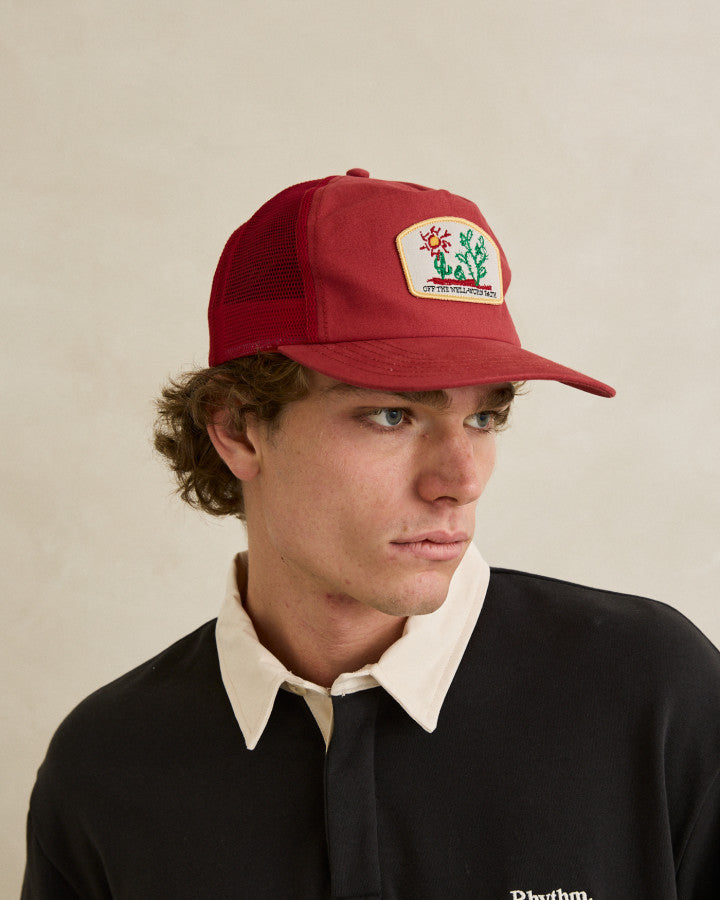 CACTUS TRUCKER CAP red