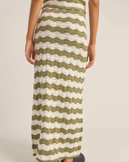 CARMEN STRIPE KNIT MAXI SKIRT