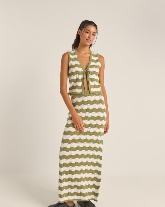 CARMEN STRIPE KNIT MAXI SKIRT