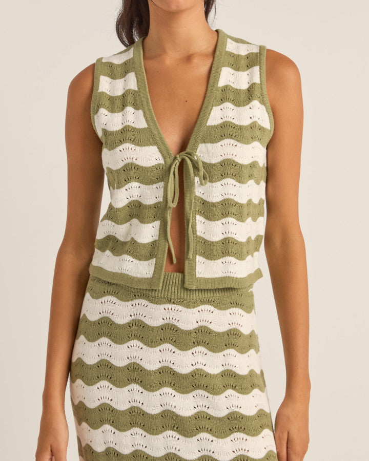 CARMEN STRIPE KNIT VEST