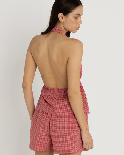 CHECK BOXER SHORT RED