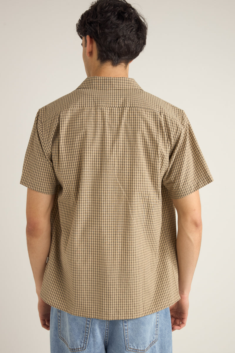 CHECK SS SHIRT SAND