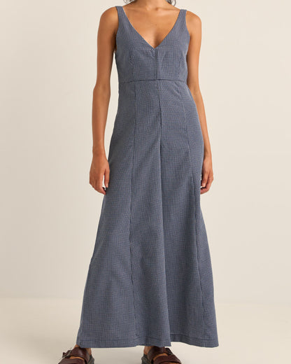 CHECK WIDE LEG JUMPSUIT