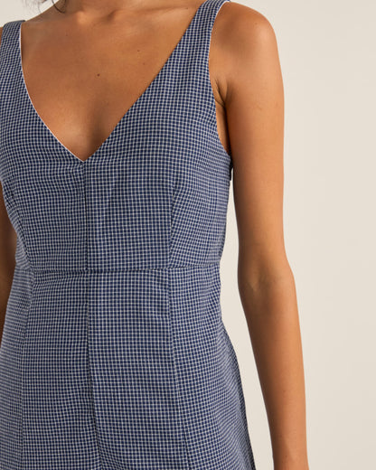 CHECK WIDE LEG JUMPSUIT