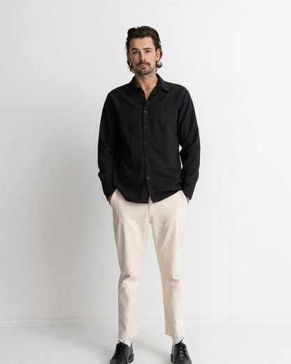 CLASSIC LINEN LS SHIRT black