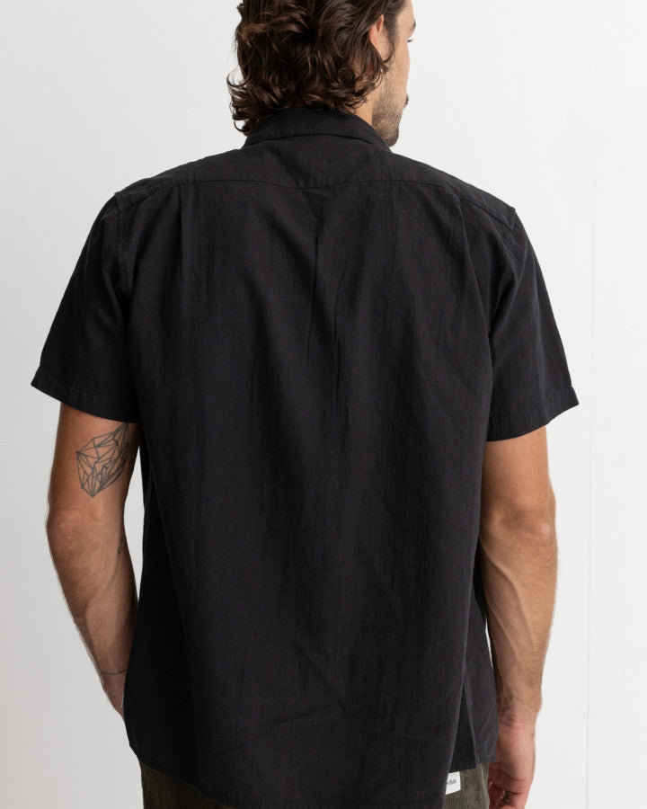 CLASSIC LINEN SS SHIRT black
