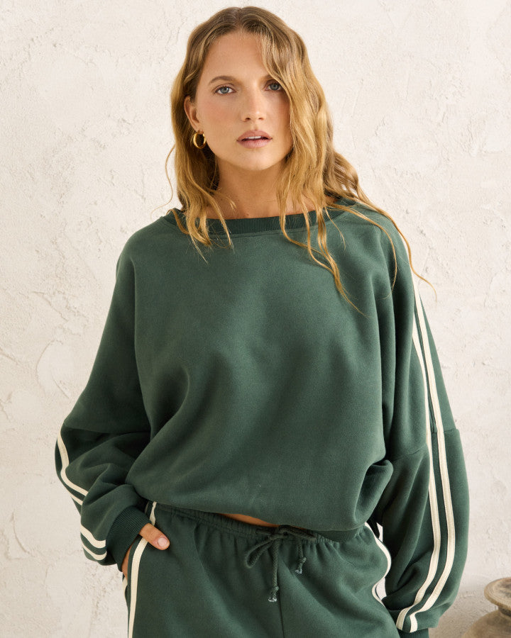 CONTRAST SWEATSHIRT hunter