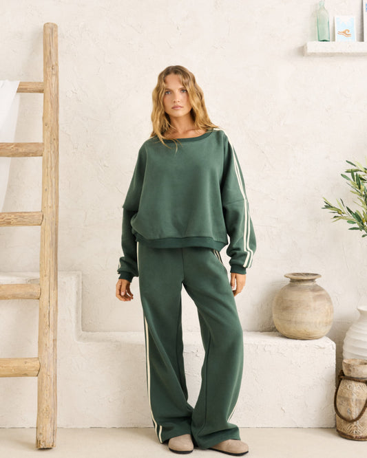 CONTRAST SWEATSHIRT hunter