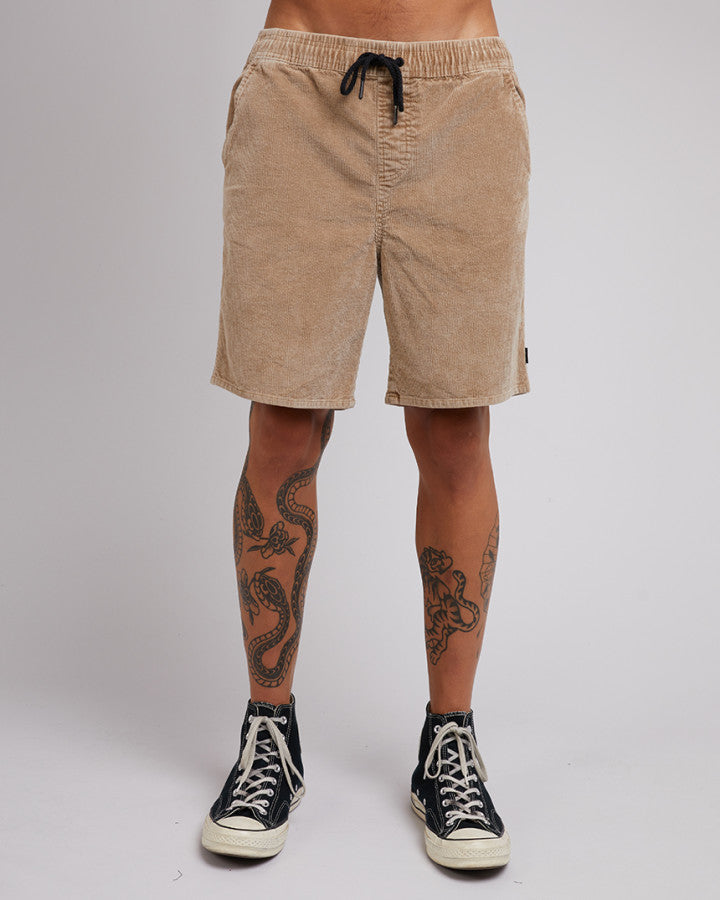 CORD SHORT tan