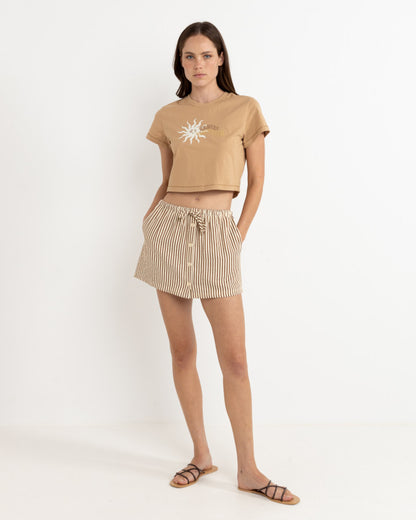 COVE STRIPE SKORT NATURAL