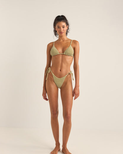 COVE STRIPE SLIDE TRI TOP OLIVE